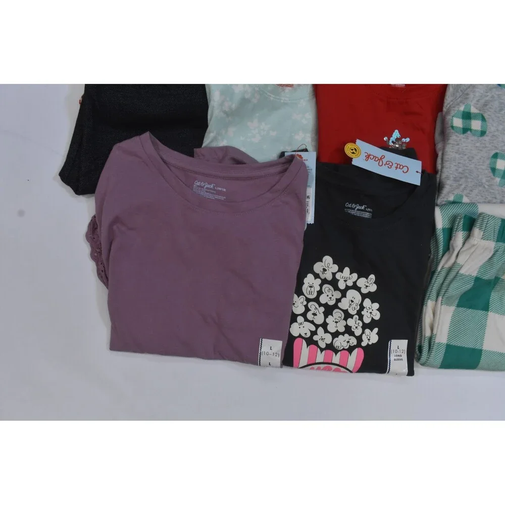 Cat & Jack Buk Lot Of 11 Girls Size 10/12 Mixed Season Tops Bottoms Dresses